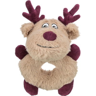 Trixire xmas vánoční plyšový sob kroužek 24 cm