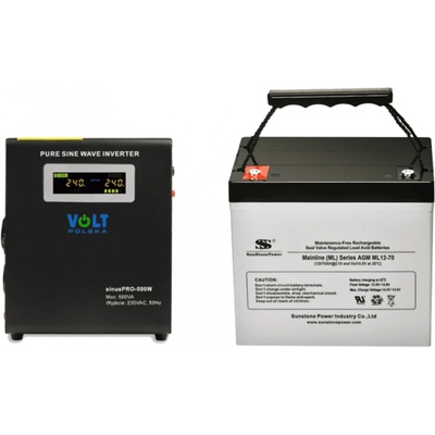 VSelektro záložní zdroj 300W sinusPRO-500W + AKU 70Ah