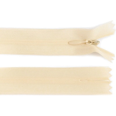 Spirálový zip skrytý No 3 délka 35 cm dederon, malé, 306 béžová nejsv.