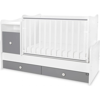 Lorelli Детско легло Lorelli - Trend Plus, 70 x 160 cm, Бял/Stone Grey (10150590041P)