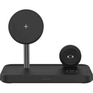 Dviced 3-in-1 magnetic wireless stand w cable, wall charger - Black (DV230005) - officeshop