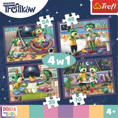 TREFL Dobrou noc Treflíci Večerní rituály 4v1 35,48,54,70 dielov