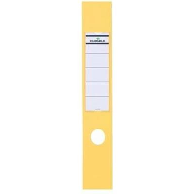 Chrbtový štítok, pre zakladače, samolepiaci, 60 x 390 mm, DURABLE „ORDOFIX“, žltý