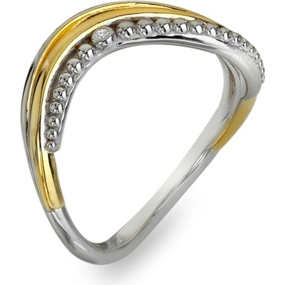 Hot Diamonds bicolor prsten s diamantem Coupled DR311