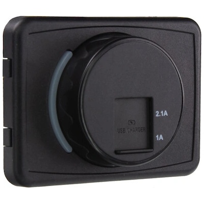 2x USB 3,1A zásuvka 12 - 24V, montáž na povrch, 34661D.1