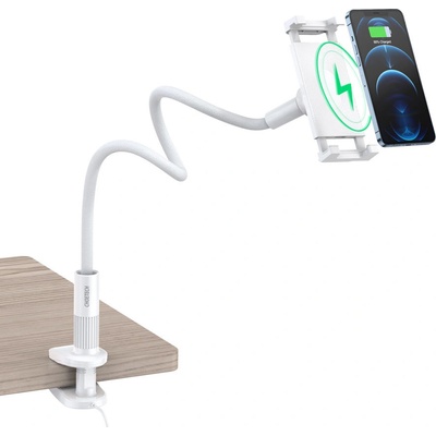 AppleMix Stojan / držák CHOETECH 2v1 pro Apple iPhone - bezdrátová Qi nabíječka - bílý – Zboží Živě