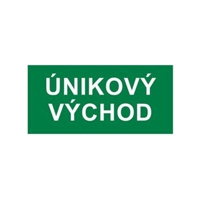 Informační samolepka ÚNIKOVÝ VÝCHOD