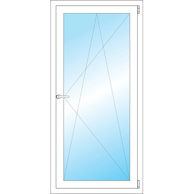 OKNA HNED Plastové okno 68x142 cm (680x1420 mm) bílé otevíravé a sklopné pravé