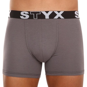 Styx Мъжки боксерки Styx long спортна гума тъмносиви Styx | Siv | МЪЖЕ | XL