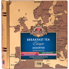 BASILUR European Breakfast Tea Book Assorted plech 32 x 2 g