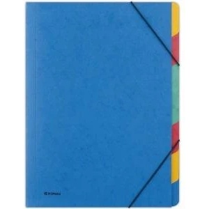 DONAU Folder with elastic band DONAU, pretzel, A4, 7 cover, blue