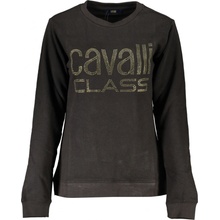 Cavalli Class women ZIPLESS sweatshirt BLACK