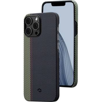 Image 1 of PITAKA Гръб Pitaka Fusion Weaving MagEZ Case 3 за iPhone 14 Pro Max- Черно/зелен