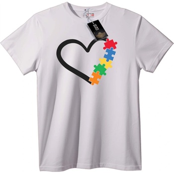 NOONEBRAND Тениска Пъзелно Сърце - XL, Black