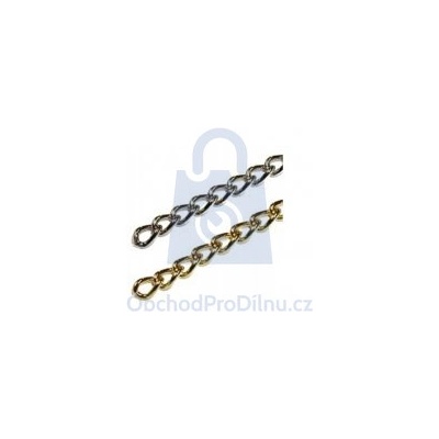 Řetěz ozdobný kroucený, povrchově upravený 2 x 7 mm lesklý 25 m