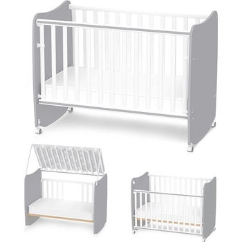 Lorelli Бебешко легло Lorelli Premium - Stars, 60 x 120 сm, White & Stone Grey (10150610041A)