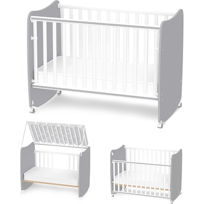 Lorelli Бебешко легло Lorelli Premium - Stars, 60 x 120 сm, White & Stone Grey (10150610041A)