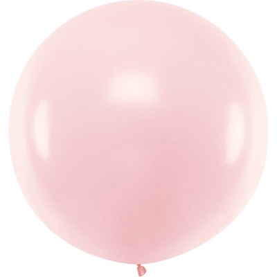PartyDeco Kulatý latexový Jumbo balón 1m pastelově růžový