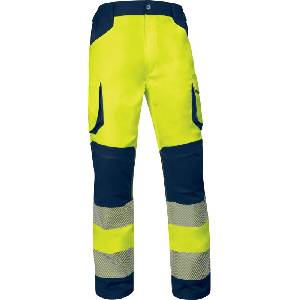 Delta Plus Delta hi-vis m2pa3strhvs / Мъжки светлоотразителни еластични работни панталони - hv жълти (m2pa3strhvjapt)