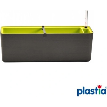 Plastia Berberis samozavlažovací truhlík 60 x 19,5 cm antracit/ zelený