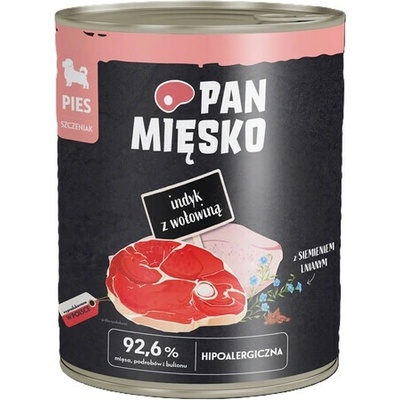 Pan Mięsko Morčacie s hovädzím pre šteniatka 800 g