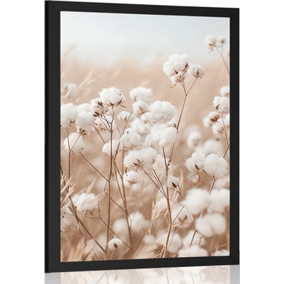 Plakát bavlník na poli - 40x60 black