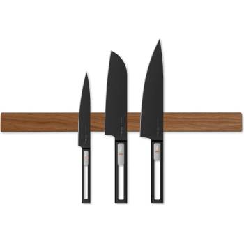 Wook | dřevěná magnetická lišta na nože - dub přírodní montáž: montáž na zeď, velikost: 25 x 4 x 2 cm (4 nože)