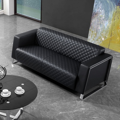 RFG Zelda RFG Диван тройка с екокожа, черна седалка и черна облегалка