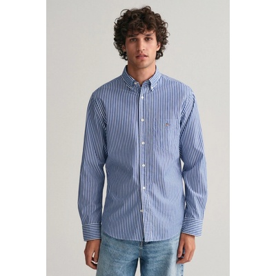 Gant košile reg poplin stripe shirt modrá – Zboží Dáma