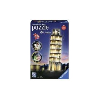 Ravensburger 3D Пъзел Ravensburger 216 части - Наклонената кула в Пиза през нощта, 7012515