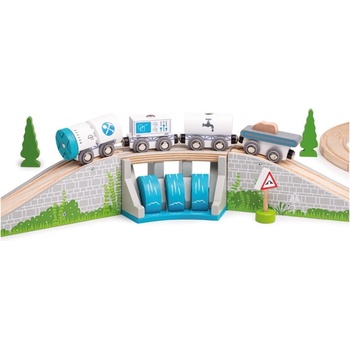 Bigjigs Rail Most s vodopádom