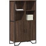 vidaXL Висок шкаф, кафяв дъб, 79, 5x35, 5x137, 5 см, инженерно дърво (3295311)
