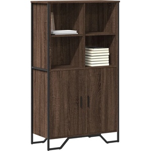 vidaXL Висок шкаф, кафяв дъб, 79, 5x35, 5x137, 5 см, инженерно дърво (3295311)