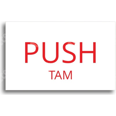 ACCEPT Tabulka SEM - TAM - typ 35 (80 x 50 mm) - bílá tabulka - barevný tisk bez rámečku