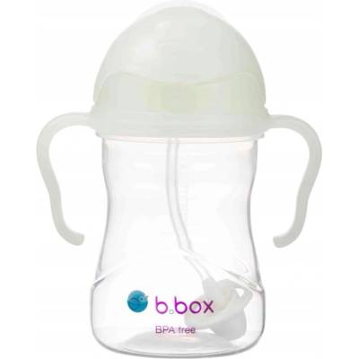 B.box Fľaša so slamkou so závažím proti vytečeniu Svietiaca v tme 240 ml