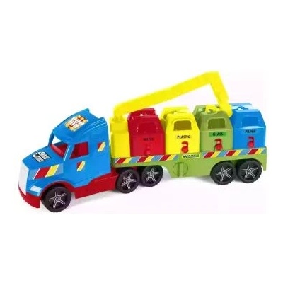 Wader Wader: Magic Truck Basic селективен камион за събиране на отпадъци - 79 cm