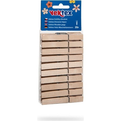 Vektex kolíčky na prádlo dřevěné 20 ks