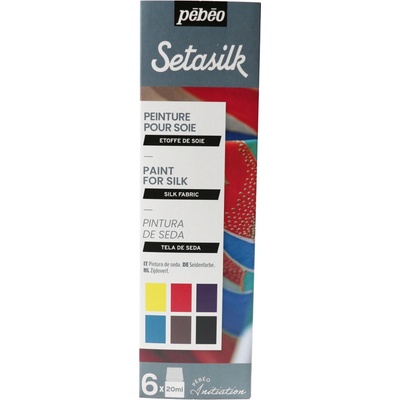 Pébéo Sada barev na hedvábí Setasilk 6 × 20 ml – Zboží Dáma