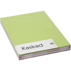 KASKAD Декоративен картон kaskad a/4 2 страници 160 г интензивни смесени цветове 5х25 листа 621104 (k66) (621104 (k66))