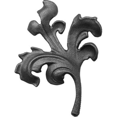 PSG Ozdobný list pre kovaný plot, bránu, zábradlie a mreže 52.017, 155x140 x 4 mm, ľavý