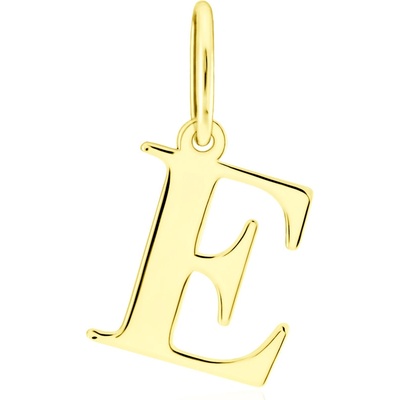 Gemmax Zlatý přívěsek písmeno E tiskací GUPYN 43261
