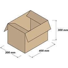 NAKUPIM.SK Kartónová krabica 3VVL klopová 400 x 300 x 300 mm