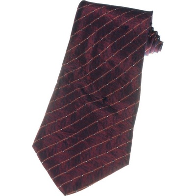 Kravata pásiky s kamienkami tmavočervená