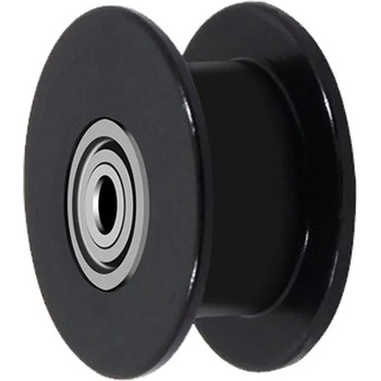 Image 1 of Ремъчна шайба, алуминиева без зъби, d3mm, D18mm, Черна (ZD0015)