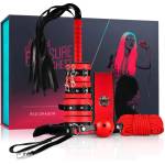 Secret Pleasure Chest - напреднал BDSM комплект - 10 части (червен)