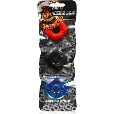 OXBALLS Ringer Cock Ring Multi-Color 3 pack