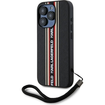 KARL LAGERFELD Калъф Karl Lagerfeld Saffiano Athleisure Stripes Cord iPhone 15 Pro Max - червен (3666339254636)