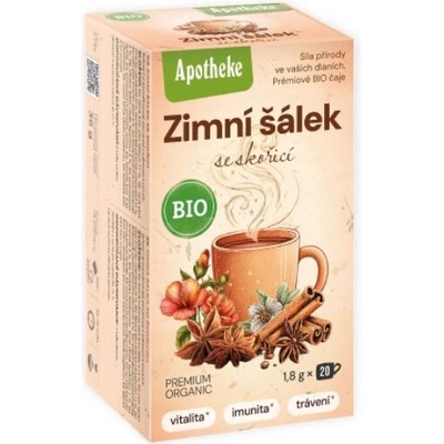 Apotheke BIO čaj Zimná šálka so škoricou 20 x 1,8 g