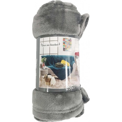 Douceur d'intérieur přehoz na postel Flanelový FLANOU šedý 125 x 150 cm