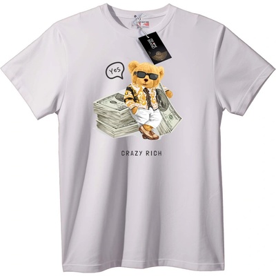 NOONEBRAND Тениска Луксозна Мечка - S, White